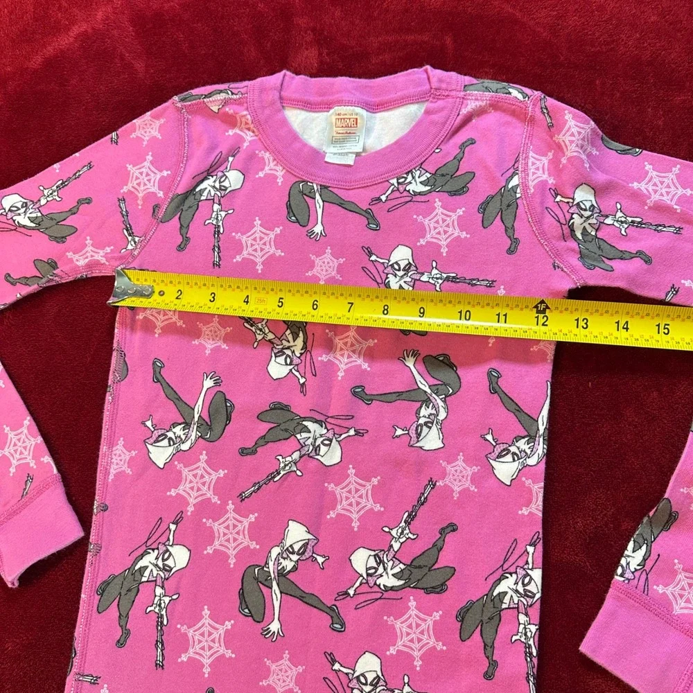 Hanna Andersson Marvel Ghost-Spider Pink Cotton Pajamas Kids Size 10 140cm‎
